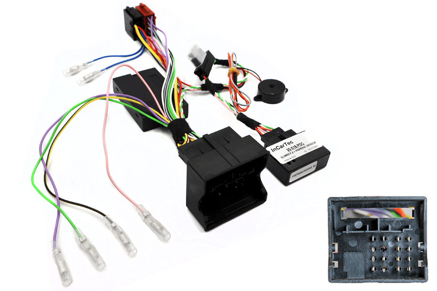 Citroen/ Peugeot steering wheel control and parking sensor tone retention interface 