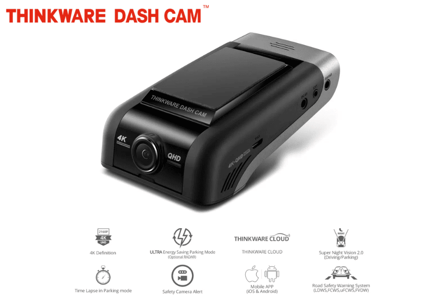 Thinkware U1000 1-Channel (Front) 4K UHD Dash cam with ultra energy saving mode