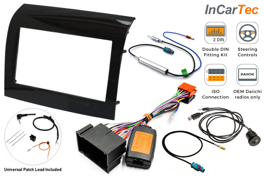 Fiat Ducato (with OEM Daiichi radios) Double DIN motorhome stereo upgrade fitting kit