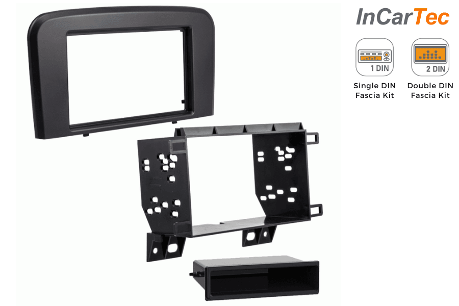Volvo S80 (1999-2006) Single or Double DIN car audio fascia adapter panel (MATT GREY)
