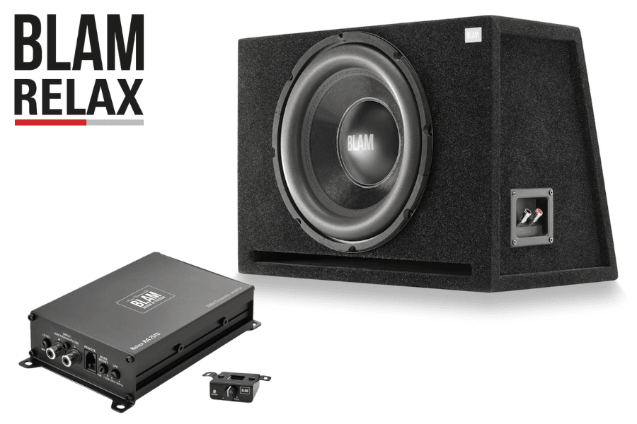 BLAM RELAX BP30 12 inch car subwoofer with built-in amplifier (RA 251 1-Channel amp included)