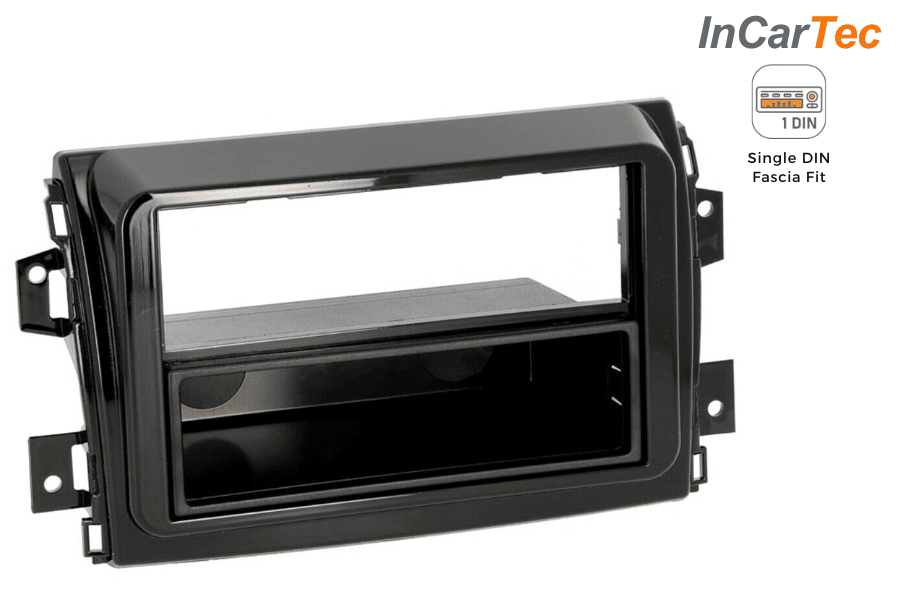 Fiat Ducato 8-Series (2021 onwards) Single DIN Car Radio Fascia adapter panel (GLOSS BLACK)