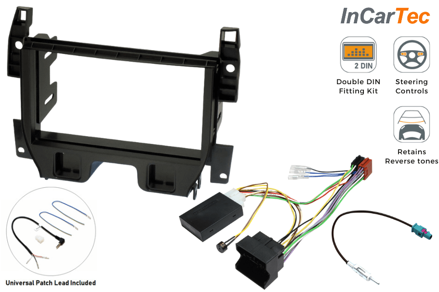 Citroen C3 (2010-2016) DS3 (2010-2019) Double DIN car stereo upgrade fitting kit (WITH SWC and PDC)