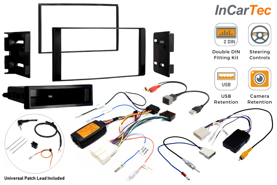 Nissan NV200 (2010-2019) Double DIN car stereo upgrade fitting kit (SWC AND CAMERA RETENTION)