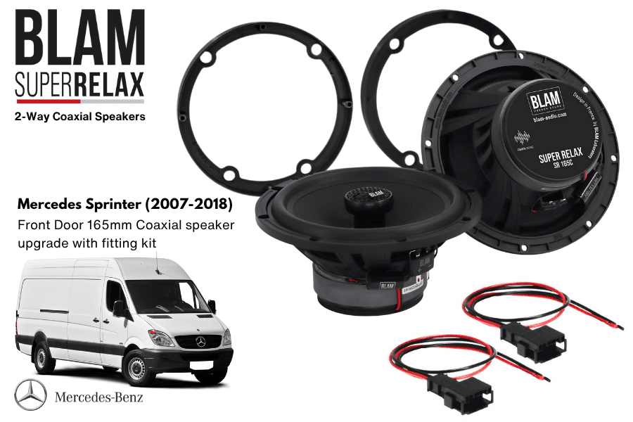 Mercedes Sprinter W906 (2007-2018) BLAM SR165C Front Door Coaxial speaker upgrade fitting kit