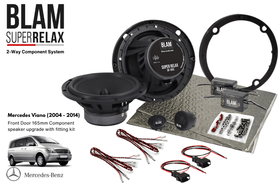Mercedes Viano W639 (2004-2014) BLAM RELAX 165mm Front Door Component speaker upgrade fitting kit