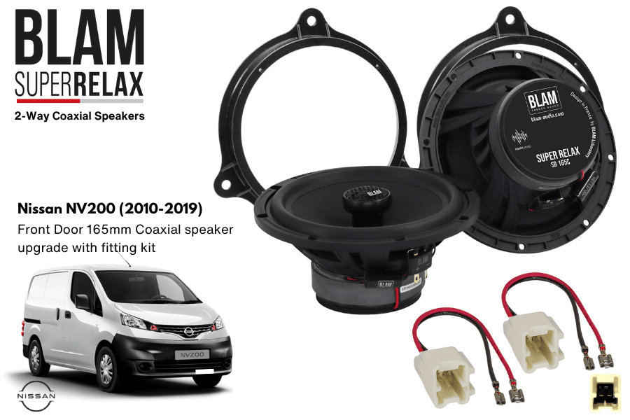 Nissan NV200 (2010-2019) BLAM SR165C Front Door Coaxial speaker upgrade fitting kit