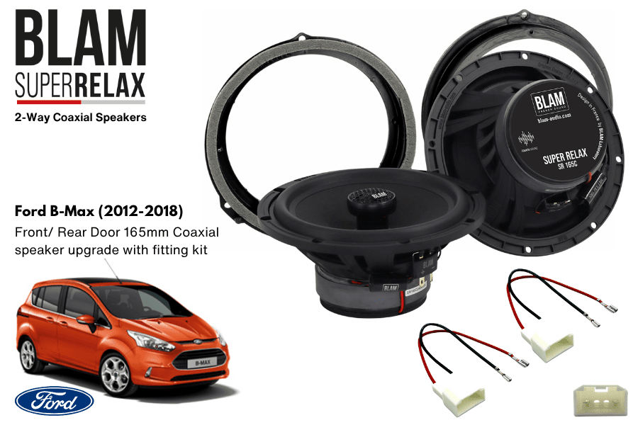 Ford B-Max (2012-2018) BLAM RELAX 165RC Front/ Rear Door Coaxial speaker upgrade fitting kit