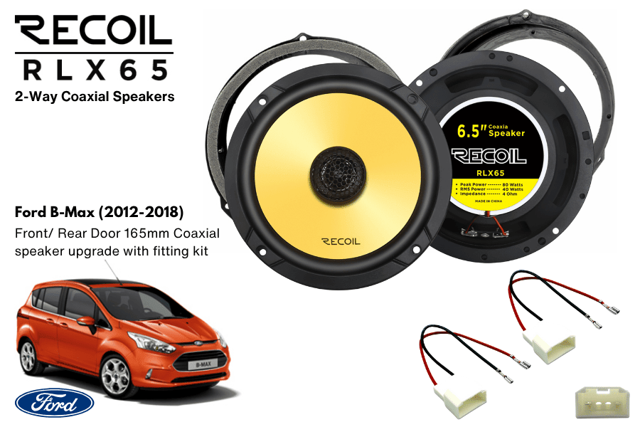 Ford B-Max (2012-2018) Recoil RLX65 6.5" (165mm) Coaxial speaker upgrade fitting kit
