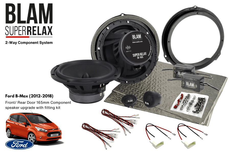 Ford B-Max (2012-2018)  BLAM RELAX 165mm Front/ Rear Door car speaker upgrade fitting kit