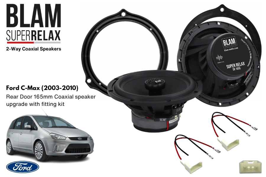 Ford C-Max (2003-2010) BLAM SR165C Rear Door Coaxial speaker upgrade fitting kit