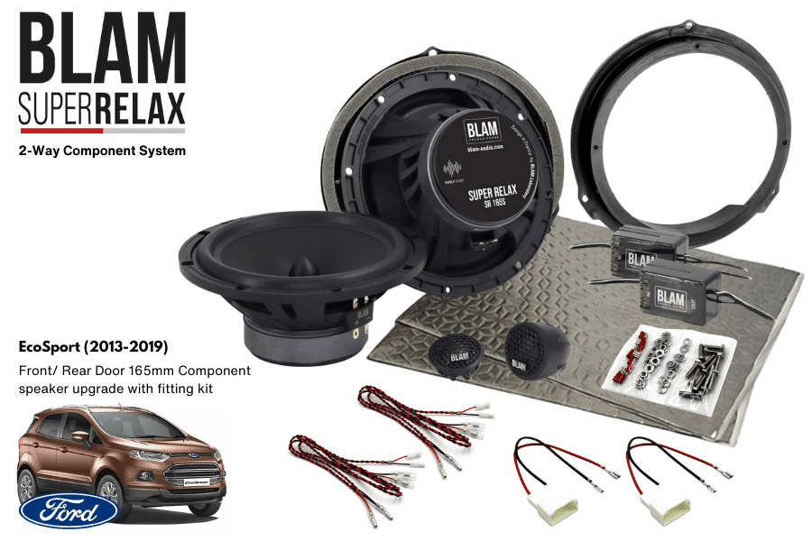 Ford EcoSport (2013-2019) BLAM RELAX Front Door Component car speaker upgrade fitting kit