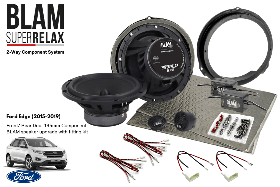 Ford Edge (2015-2019)  BLAM RELAX 165mm/ 6.5 inch Front/ Rear Door car speaker upgrade fitting kit