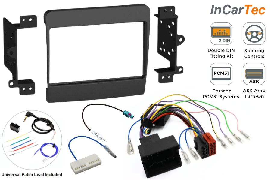Porsche 911, Boxster, Cayman (12-16) Double DIN car stereo upgrade fitting kit (PCM3.1/STANDARD)