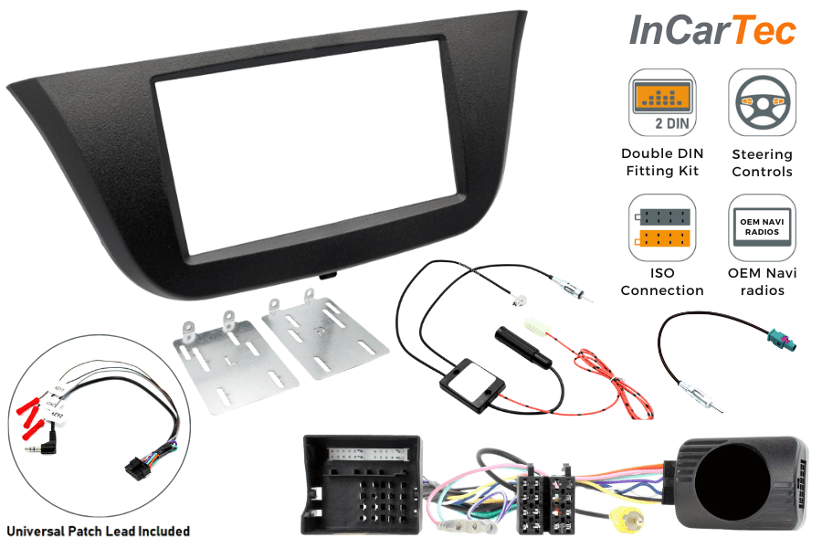 Iveco Daily (2016-2019) Double DIN car stereo upgrade fitting kit (OEM NAVI RADIO)