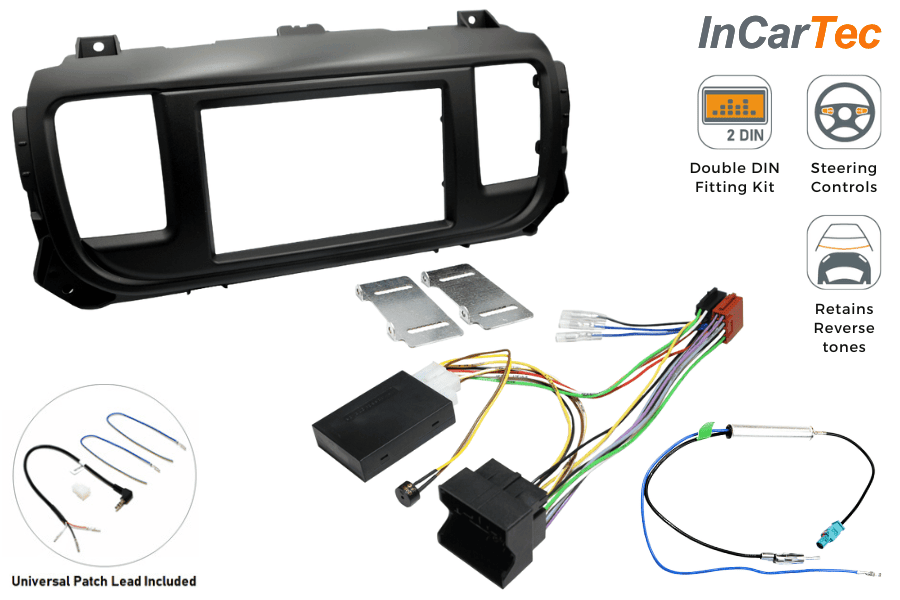 Citroen Dispatch, Peugeot Expert, ProAce Double DIN car stereo fitting kit (STANDARD WITH PDC)