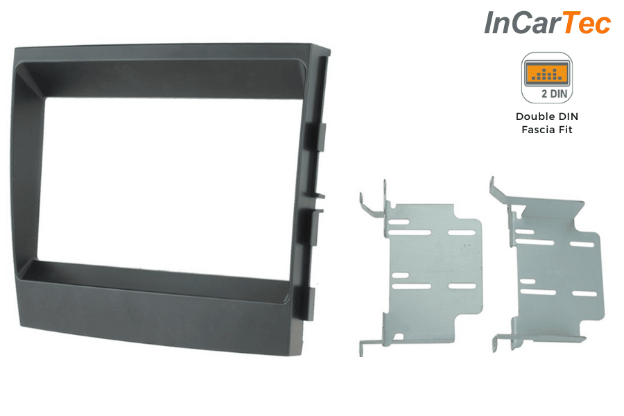 Porsche Panamera (2009-2016) Double DIN car radio fascia adapter panel (MATT BLACK)