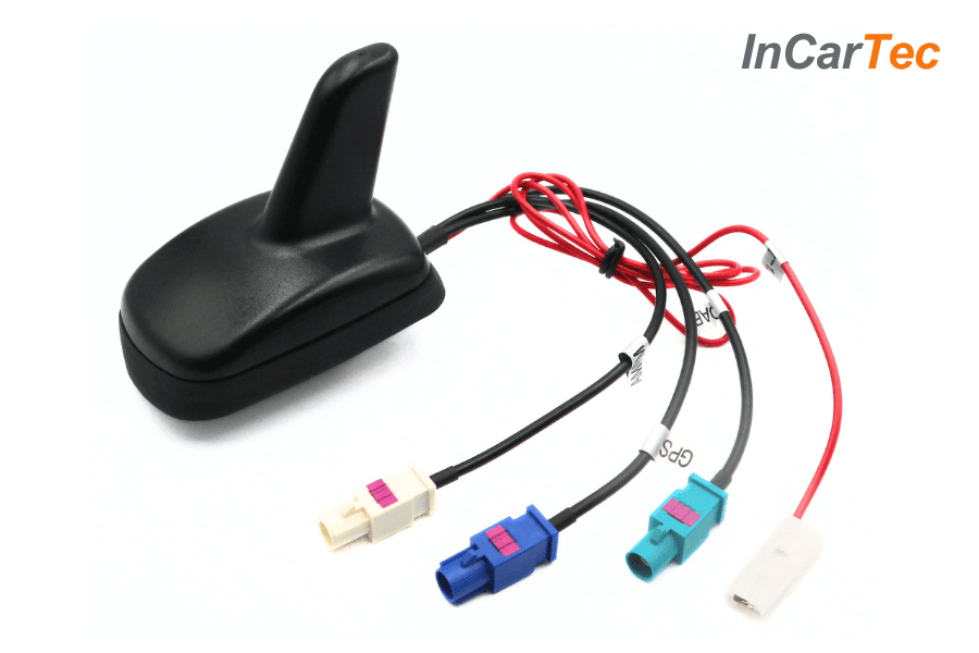 GPS/ DAB+/ FM and AM vehicle roof mount Shark Fin aerial with 5m cable set