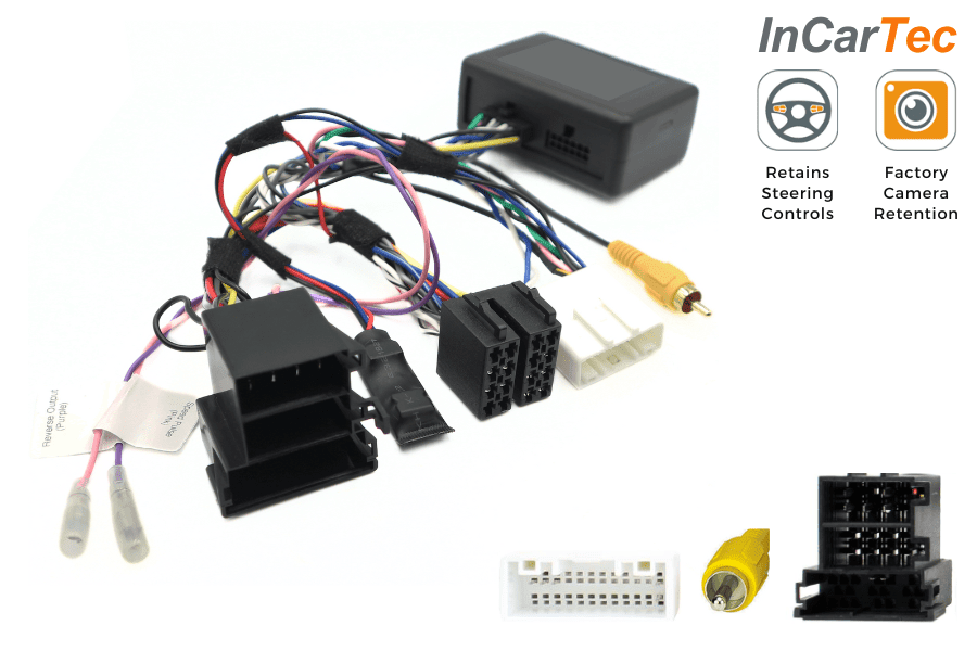 Hyundai ix35 (2010-2015) steering control interface with camera and amplifier retention (ISO)