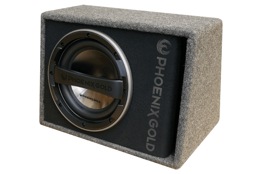 Phoenix Gold Z18AD 8 Inch Active Subwoofer Enclosure with built-in Class a/b amplifier