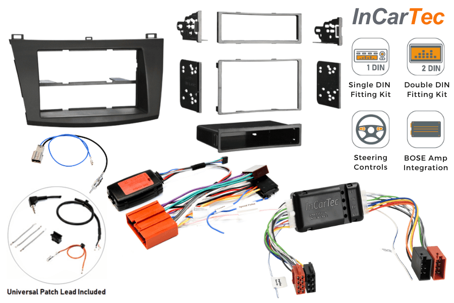 Mazda 3 (2nd Gen) BL (2009-2013) Single/ Double DIN car stereo upgrade fitting kit (BOSE AUDIO)