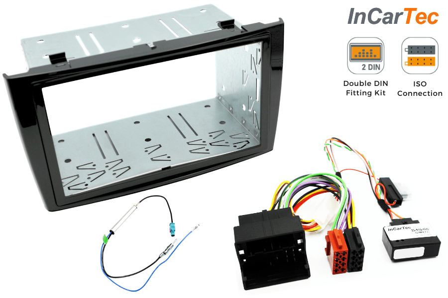Peugeot 308 (2008-2013) Double DIN car stereo upgrade fitting kit (PIANO BLACK/ WITHOUT SWC)