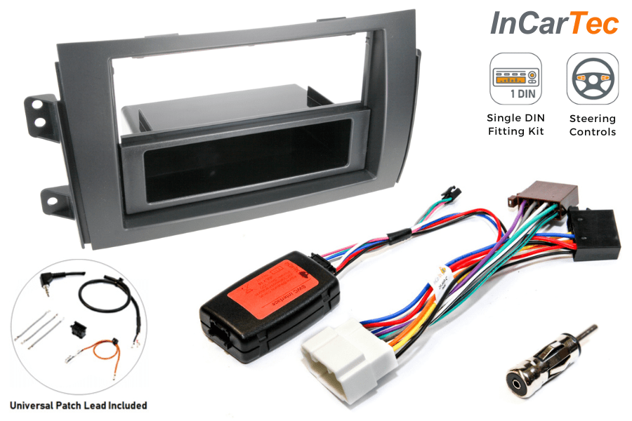 Fiat Sedici, Suzuki SX4 Single DIN car stereo upgrade fitting kit (WITH STEERING CONTROLS)