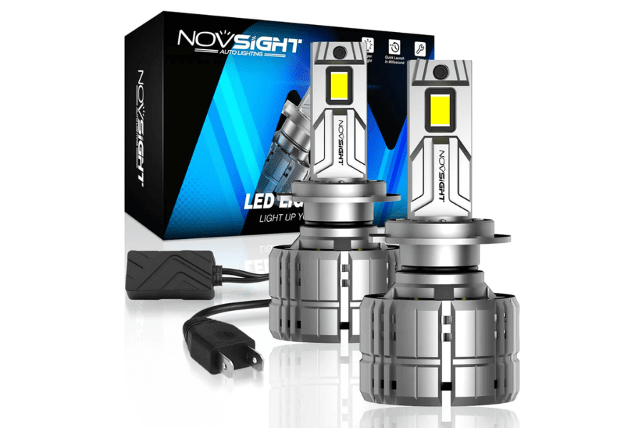Novsight N65 Ultra Series H7 LED Bulbs Super Bright 200W 40000LM 6500K White 2 Bulbs
