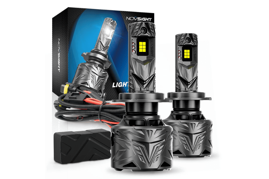 Novsight N70 Series H7 LED Bulbs Super Bright Headlights 240W 50000LM 6500K White 2 Bulbs