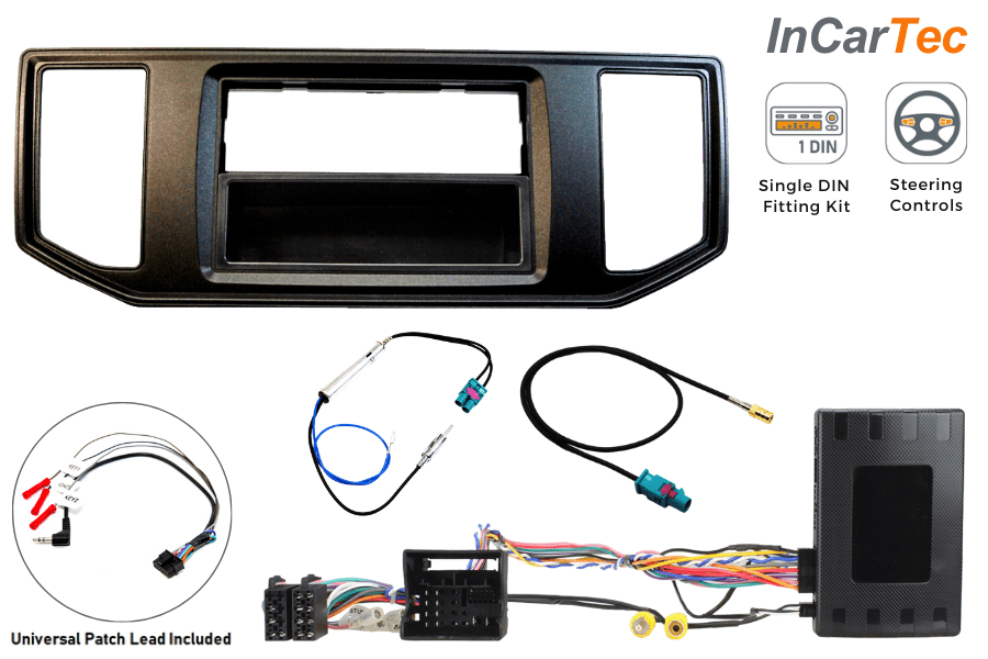 MAN TGE (2017-2023) Single DIN car stereo upgrade fitting kit (With steering controls)