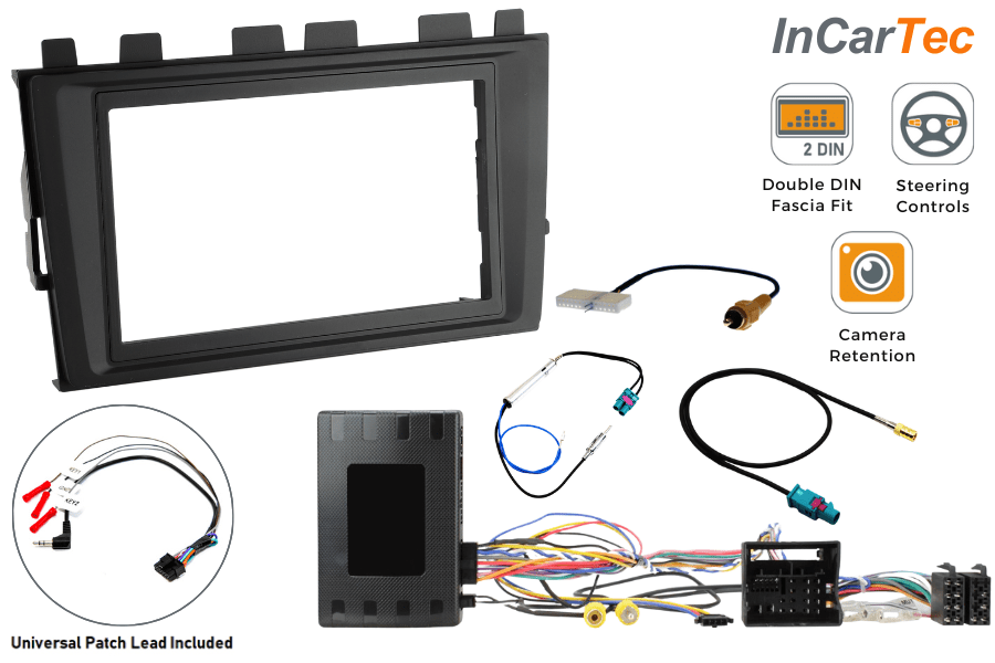 VW Transporter T6.1 Double DIN Stereo Fitting Kit with SWC & Camera Retention 