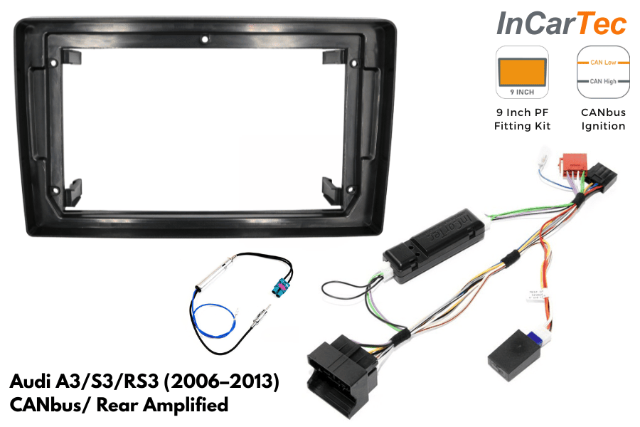Audi A3 2006-2013 9 Inch Perfect Fit Stereo Fitting Kit – Without Steering Controls/ Rear Amplified