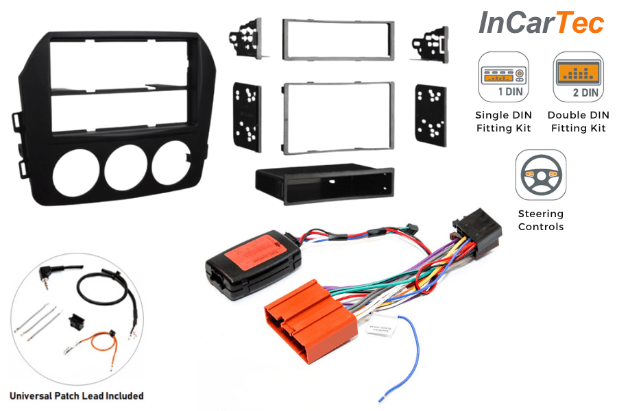 Mazda MX-5 (2009-2015) Single/Double DIN car stereo upgrade fitting kit (SWC/ NON BOSE)