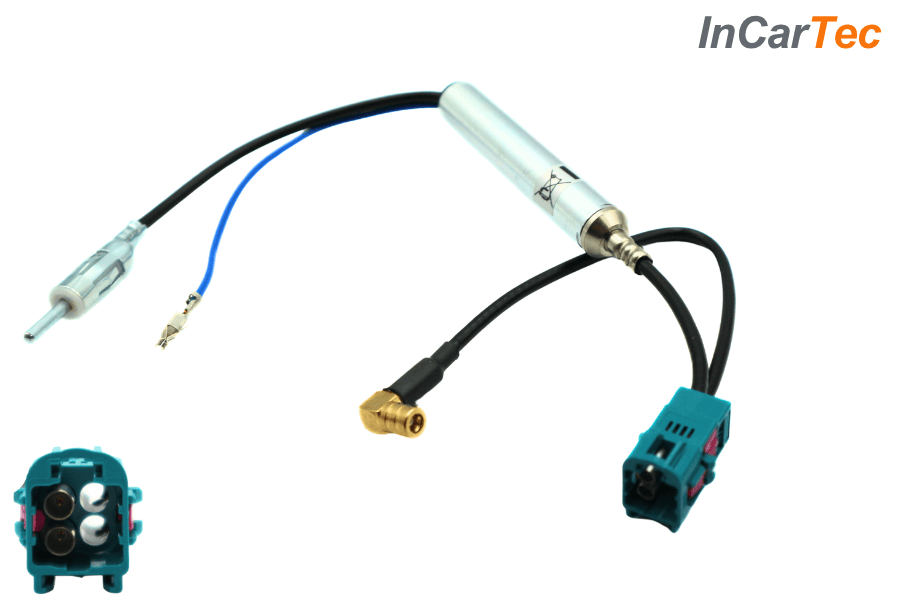 Iveco Daily Mini Fakra HFM 4-Pole Antenna Adapter (AM/FM & SMB DAB)
