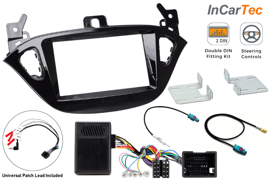 Vauxhall/ Opel Adam / Corsa E (2013–2017) Double DIN Stereo Fitting Kit (BT 3.0 CD Systems)