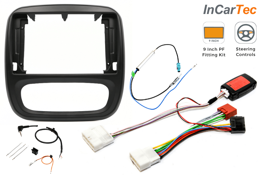 Renault Trafic, Nissan NV300, Vauxhall Vivaro 9-inch Perfect Fit Stereo Kit (Standard Radios)