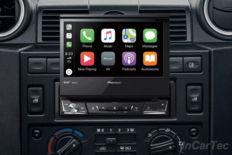 Land Rover Defender (2010–2016) Pioneer AVH-Z7200DAB 7" Foldable Touchscreen Stereo Upgrade Kit