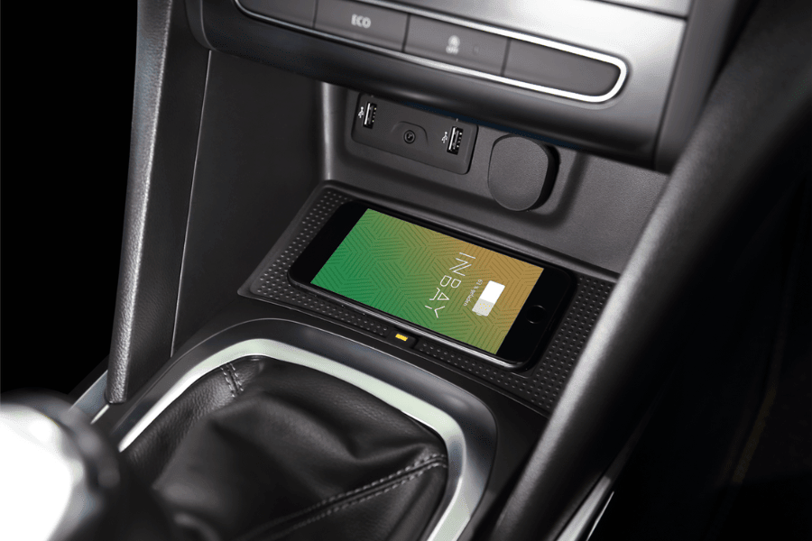 INBAY® Renault Megane IV RFB (2016–2022) 10W Wireless smartphone charging pocket