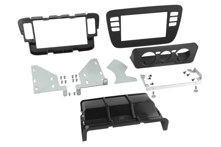 VW UP, Seat Mii, Skoda Citigo Double DIN car audio fascia adapter panel (Matt Black)