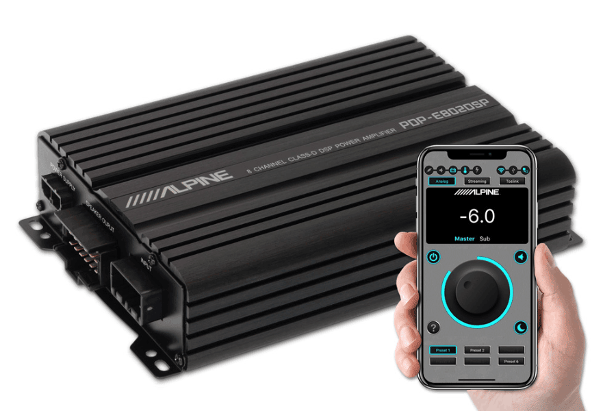 Alpine PDP-E802DSP 8-Channel Class-D Digital DSP Amplifier