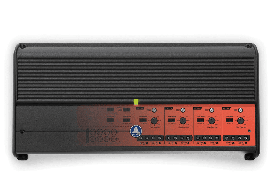 JL Audio XDM800/8-24V 8-Channel Car and Marine System Amplifier for 24V Systems