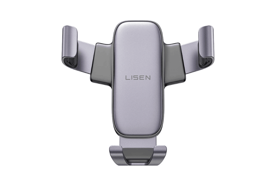 LISEN 360° Adjustable Gravity Car Vent Phone Holder – Auto Lock Smartphone Mount