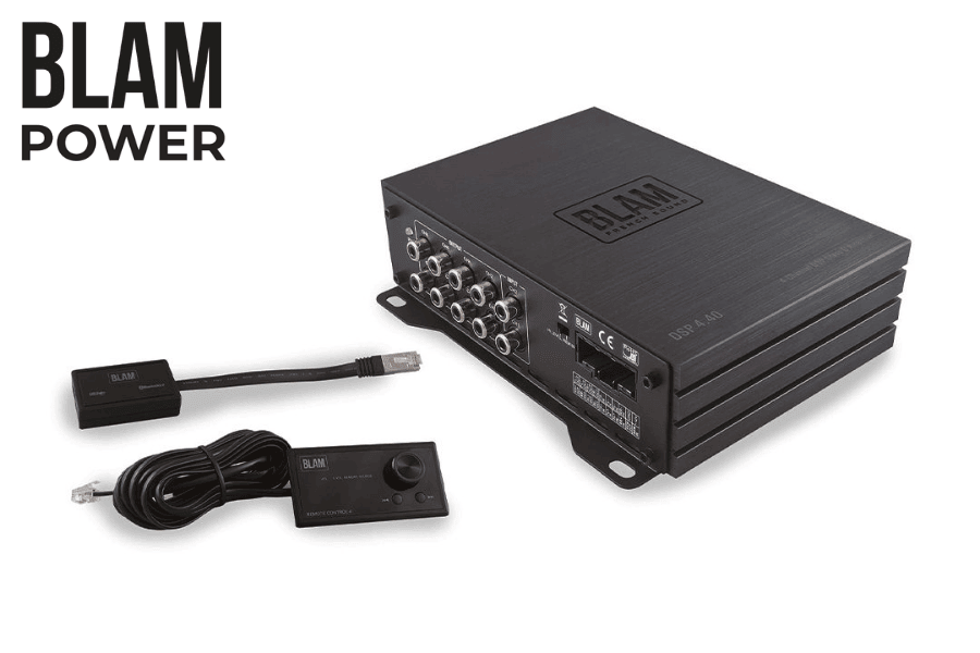 BLAM Power DSP 4.40 4 Channel Car Audio Amplifier with Integrated DSP & Remote