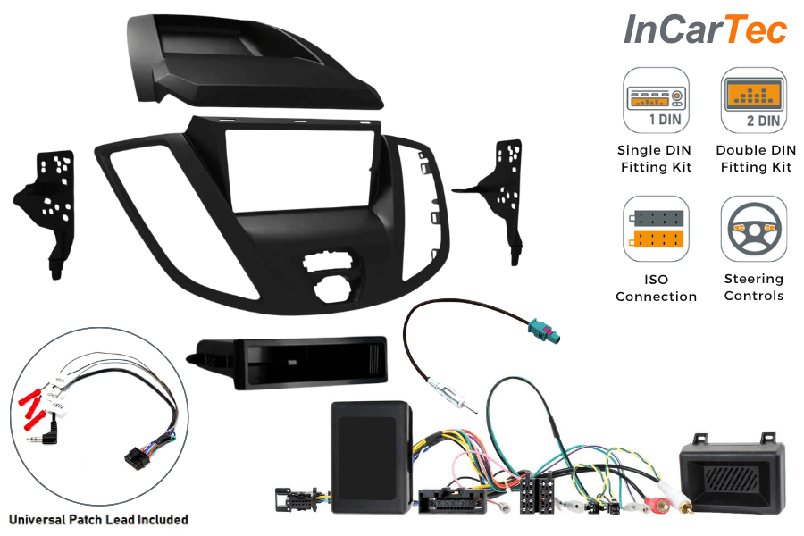 Ford Transit MK8 Euro 5 (2014-2016) Single/ Double DIN fitting kit (Without Passenger Airbag light)