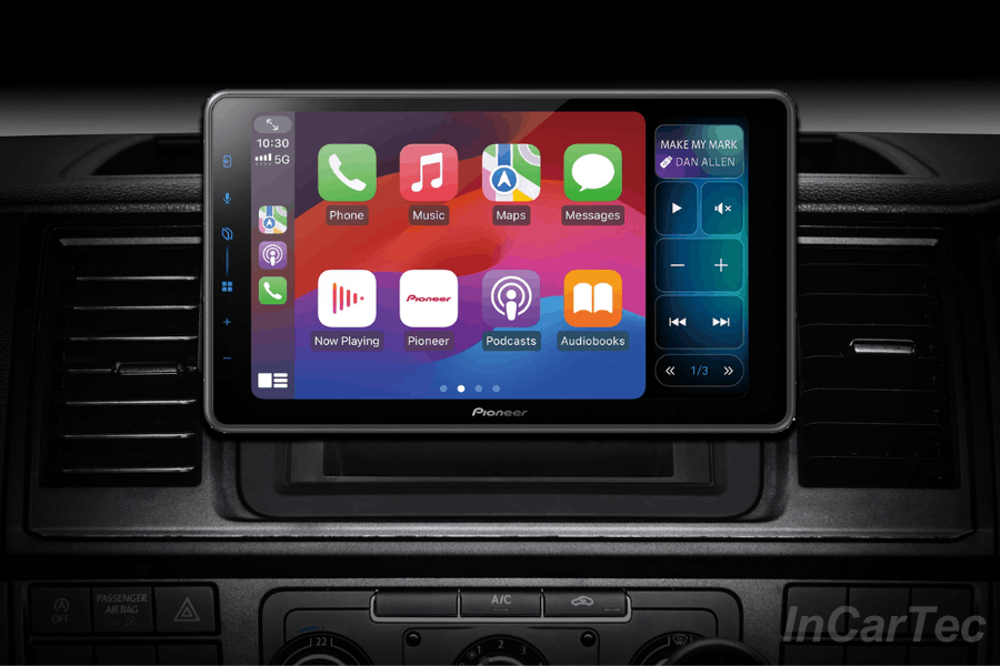 VW Transporter T6 Pioneer SPH-EVO98DAB Stereo Kit (Carplay/ Android/ DAB/ Cam/ Park Pilot Retention)
