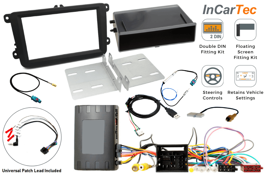 VW Transporter T6 (2015–2019) Stereo Upgrade Fitting Kit (Climate Control/ Parking Screen retention)