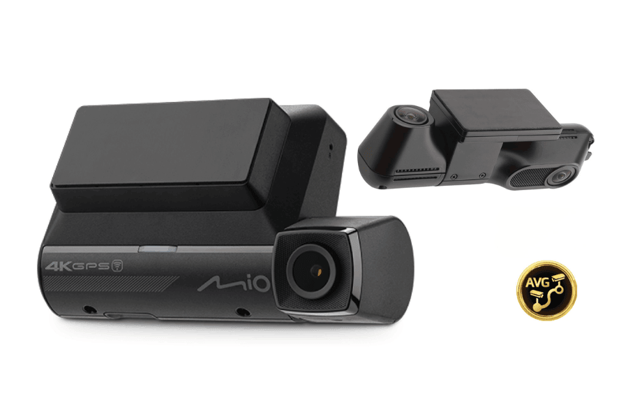 Mio MiVue 956W 4K Front Dash Cam & E80D interior and rear view dash cam kit
