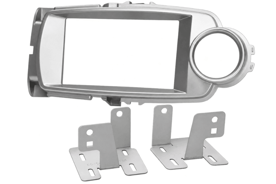 Toyota Yaris XP13 (2011–2014) Double DIN Car Stereo Fascia Adapter (Silver)