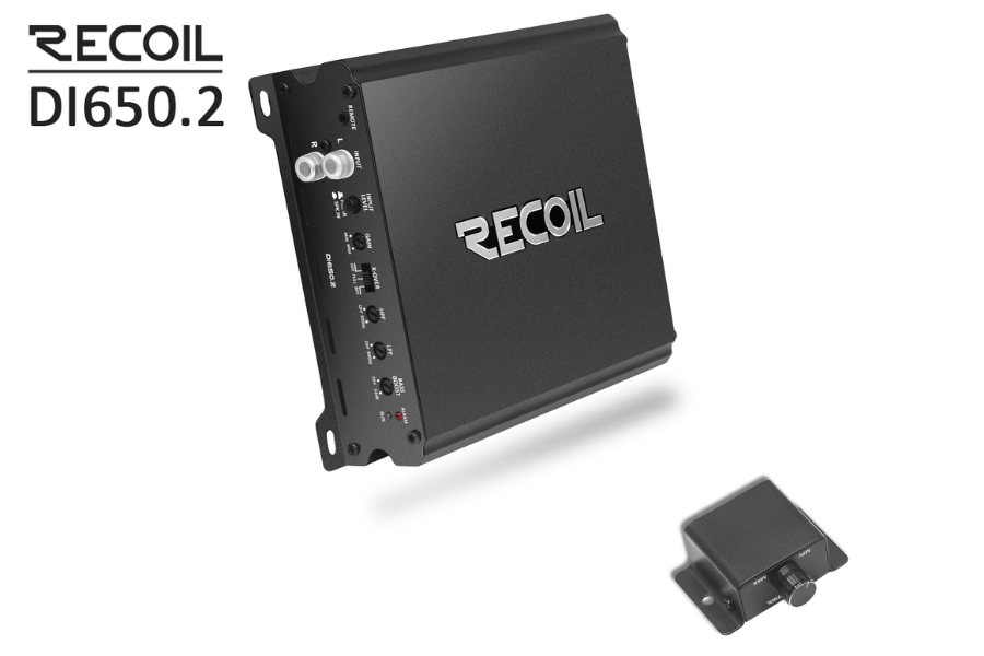 Recoil DI650.2 1400W Max Full-Range Class D 2-Channel Car Amplifier